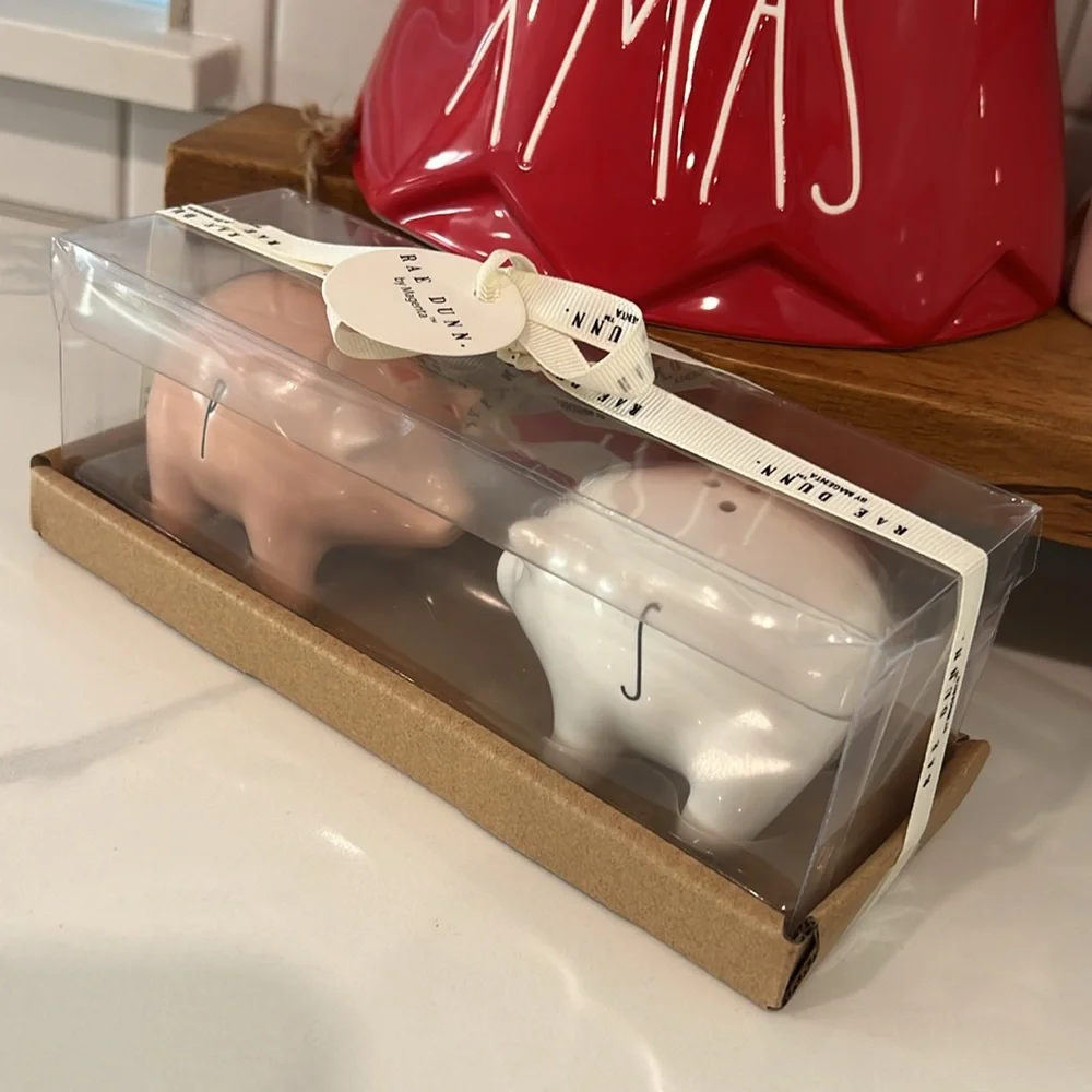 Cute. Rae Dunn. pig. salt and pepper